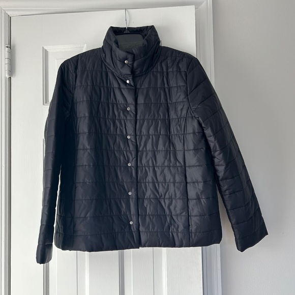 Eileen Fisher lightweight puffer jacket Black size small - Picture 2 of 5